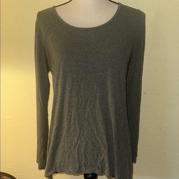 Willi Smith| Green Relaxed Long Sleeve Tunic - Picture 4 of 8